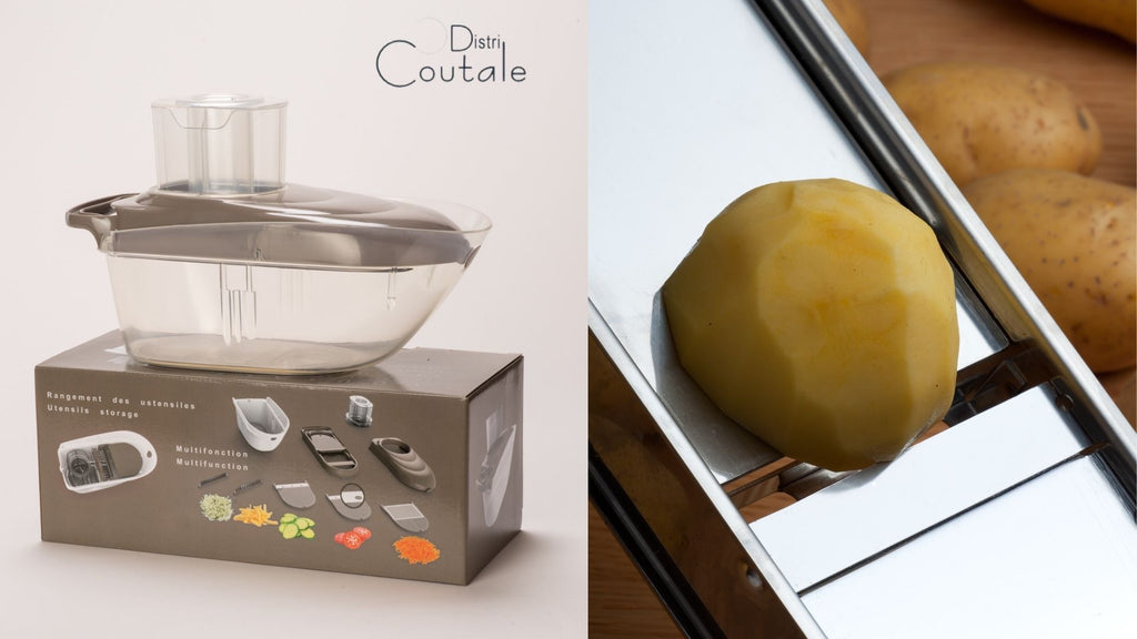 Comparatif entre une mandoline de cuisine classique et la mandoline Coutale